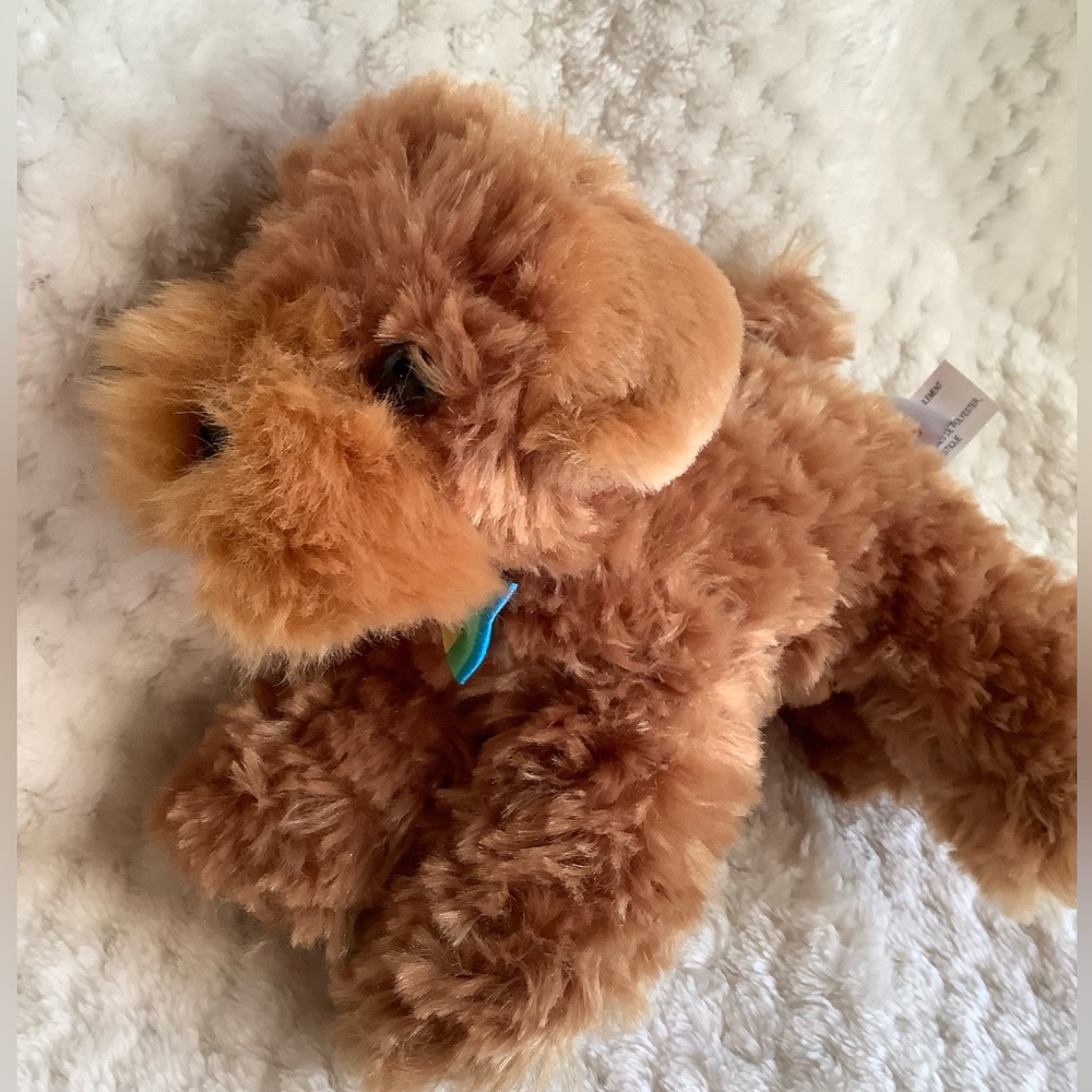 Aurora World Light Brown Plush Terrier Puppy Dog Stuffed Animal Toy